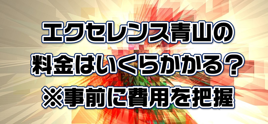 エクセレンス青山の料金はいくらかかる?※事前に費用を把握